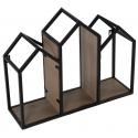 Wallhanger Black Row 46x14x36 cm zwart industrieel wandrek